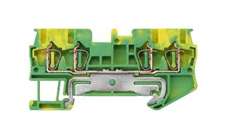 SIEMENS 8WH2004-0CF07 DIN Rail Mount Terminal Block, PE Thru, 4 Ways, 28 AWG, 12 AWG, 2.5 mm², Clamp