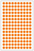 MULTICOMP PRO MP010411 Label, Round, Self Adhesive, 12 mm, Paper, Orange