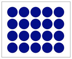 MULTICOMP PRO MP010416 Label, Round, Self Adhesive, 25 mm, Paper, Blue