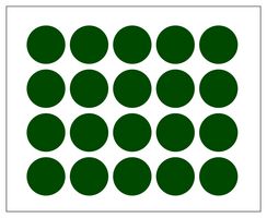 MULTICOMP PRO MP010417 Label, Round, Self Adhesive, 25 mm, Paper, Green