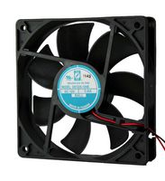 ORION FANS OD1225-12HB02A DC Axial Fan, 12 V, Square, 120 mm, 25 mm, Ball Bearing, 120 CFM