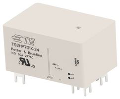 TE CONNECTIVITY - POTTER&BRUMFIELD 7-1423008-5 Power Relay, DPST-NO, 24 VDC, 50 A, T92H Series, Through Hole, Non Latching