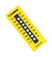OMEGA TL-E-170-10 Temperature Label, Non-Reversible Strip, 8 Point, 77 to 116°C, 2 to 5 s, Pack of 10, TL-8-Dot Series