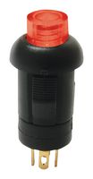 E-SWITCH LP1OA1AR Pushbutton Switch, LP1 Series, 8 mm, SPST-NO-DM, Off-(On), Round, Transparent