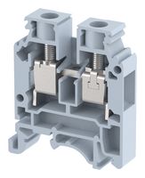 ELKAY KUT10N/GREY DIN Rail Mount Terminal Block, Feed Thru, 2 Ways, 16 AWG, 6 AWG, 10 mm², Screw, 63 A