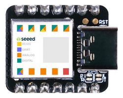 SEEED STUDIO 102010388 SBC, XIAO SAMD21, ARM Cortex-M0+, 32KB RAM, 256KB Flash, I2C, UART, SPI, USB-C, With headers