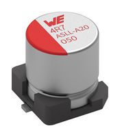 WURTH ELEKTRONIK 865061462003 SMD Aluminium Electrolytic Capacitor, Radial Can - SMD, 6.8 µF, 450 V, 5000 hours @ 105°C, Polar
