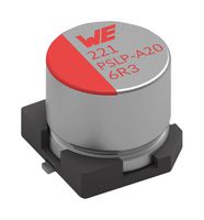 WURTH ELEKTRONIK 875105844001 Polymer Aluminium Electrolytic Capacitor, 5.6 µF, 63 V, Radial Can - SMD, 0.1 ohm