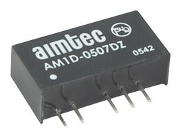 AIMTEC AM1D-1212DZ Isolated Through Hole DC/DC Converter, ITE, SIP, 1 W, 2 Output, 12 V