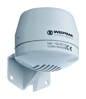 WERMA 12605215. Multi-Tone Sounder, 4 Tone, 105 dB, 2.7 kHz, 24 VDC, 79.5 mm, IP33