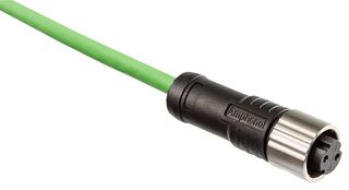 AMPHENOL LTW ASY-A08BFFM-QL8J01 Circular Cable Assembly, Circular Receptacle to Free End, 8 Ways, 3.3 ft, 1 m, Green