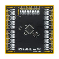 MIKROELEKTRONIKA MIKROE-4351 Add-On Board, MikroE MCU Card 11, PIC18F PIC18F57Q43 MCU, 2 x 168 Pin Mezzanine Connector