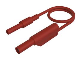 HIRSCHMANN TEST AND MEASUREMENT 934042101 Banana Test Lead, 4mm Stackable Banana Plug, Shrouded, 4mm Banana Socket, Shrouded, 3.3 ft, 1 m