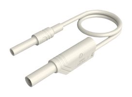 HIRSCHMANN TEST AND MEASUREMENT 934042107 Banana Test Lead, 4mm Stackable Banana Plug, Shrouded, 4mm Banana Socket, Shrouded, 3.3 ft, 1 m