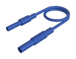 HIRSCHMANN TEST AND MEASUREMENT 934046102 Banana Test Lead, 4mm Banana Plug, Shrouded, 4mm Banana Socket, Shrouded, 3.3 ft, 1 m, Blue, 32 A