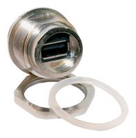 AMPHENOL CONEC 17-200321 USB Adapter, USB Type A Receptacle, USB Type A Receptacle, USB 2.0, IP67, Copper Alloy