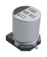 KEMET EDT107M050A9PAA SMD Aluminium Electrolytic Capacitor, Radial Can - SMD, 100 µF, 50 V, 2000 hours @ 125°C, Polar
