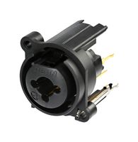 REAN RCJ9FA-V-0 XLR Connector, 3 Contacts, Receptacle, Panel PCB Mount, Gold Plated Contacts