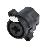 REAN RCJ9FI-H XLR Connector, R/A, 3 Contacts, Receptacle, Panel PCB Mount, Silver Plated Contacts