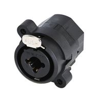 REAN RCJ6FI-H XLR Connector, R/A, 3 Contacts, Receptacle, Panel PCB Mount, Silver Plated Contacts