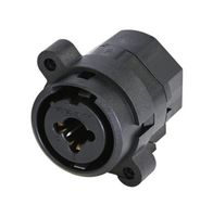 REAN RCJ6FI-V-0 XLR Connector, 3 Contacts, Receptacle, Panel PCB Mount, Silver Plated Contacts