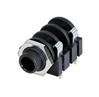 REAN NYS2162H Phone Audio Connector, Mono, 6.35mm, R/A, 2 Contacts, Jack, PCB Mount, Tin Plated Contacts