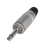REAN NYS225S Phone Audio Connector, Mono, 2 Contacts, Plug, 6.35 mm, Cable Mount, Nickel Plated Contacts