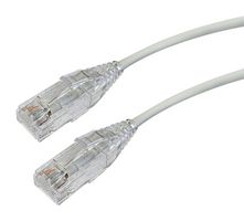 VIDEK 2994-5GY Ethernet Cable, Slim, Cat6, RJ45 Plug to RJ45 Plug, UTP (Unshielded Twisted Pair), Grey, 5 m