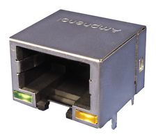 AMPHENOL COMMUNICATIONS SOLUTIONS RJE7318800411 Modular Connector, RJ45 Jack, 1 x 1 (Port), 8P8C, Through Hole Mount