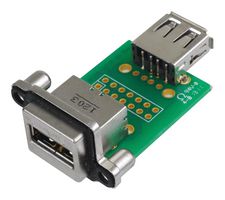 AMPHENOL COMMUNICATIONS SOLUTIONS MUSBA511N5 USB Sealed Connector, USB Type A, USB 2.0, Receptacle, 4 Position, Panel PCB Mount, IP67