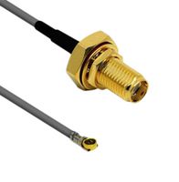 SIRETTA ASMGA010XC113S11 RF / Coaxial Cable Assembly, 3.9 ", 100 mm, 1.13mm, MHF4-Type Plug, SMA Bulkhead Jack, 50 ohm