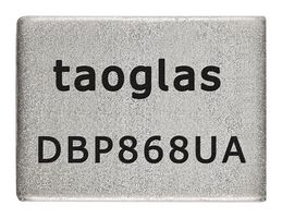 TAOGLAS DBP.868.U.A.30 RF Filter, Band Pass, 868MHz, SMD, GPS L1/L2 and L1/L5