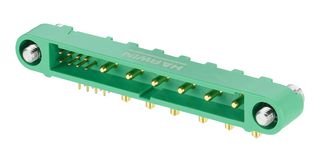 HARWIN G125-MH108M3-06AD000P Pin Header, 8Signal+6Power, Wire-to-Board, 1.25 mm, 14 Contacts, Through Hole Right Angle