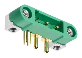 HARWIN G125-MH104M4-02AD000P Pin Header, 4Signal+2Power, Wire-to-Board, 1.25 mm, 6 Contacts, Through Hole Right Angle