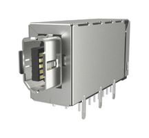 AMPHENOL COMMUNICATIONS SOLUTIONS NDMA232100 Modular Connector, IX Type A Jack, 1 x 1 (Single), 10P, Cat6a, Through Hole Mount Right Angle