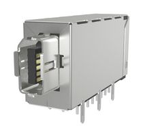 AMPHENOL COMMUNICATIONS SOLUTIONS NDMB234100 Modular Connector, IX Type B Jack, 1 x 1 (Single), 10P, Cat6a, Through Hole Mount Right Angle