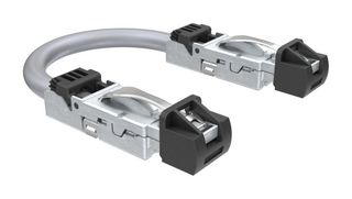 AMPHENOL COMMUNICATIONS SOLUTIONS DRPC21A009940 Ethernet Cable, Cat6a, RJ45 Plug to RJ45 Plug, SFTP (Screened Foiled Twisted Pair), Grey, 1 m