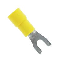 MUELLER ELECTRIC BU-191440037 Fork / Spade Tongue Terminal, 12AWG to 10AWG, #6, Vinyl