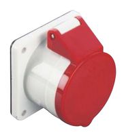 MULTICOMP PRO MP011048 Industrial Pin & Sleeve Connector, MP-CEE, Socket, 3P+E, Panel Mount, Red, IP44, 16A, 400V