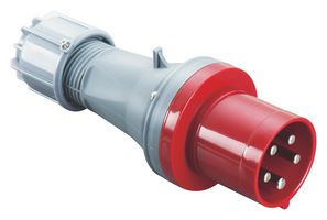 MULTICOMP PRO MP011067 Industrial Pin & Sleeve Connector, MP-CEE, Plug, 3P+N+E, Cable Mount, Red, IP44, 63A, 400V