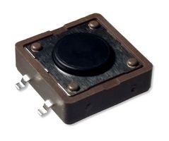MULTICOMP PRO MPTSM-21N-S-V Tactile Switch, SPST-NO, Top Actuated, 4.3mm, SMD, Brown Round Button, 160 gf, 50mA at 12VDC