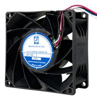 ORION FANS OD8038-12HBXE10A DC Axial Fan, 12 V, Square, 80 mm, 38 mm, Ball Bearing, 132 CFM