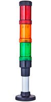 AUER SIGNAL ECO40-Q01 Signal Tower, Steady, Pulse/Steady, Green/Orange/Red, IP66, 24V, Eco-Modul 40 Series