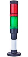 AUER SIGNAL ECO40-Q02 Signal Tower, Steady, Pulse/Steady, Green/Red, IP66, 24V, Eco-Modul 40 Series