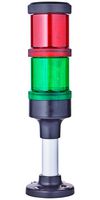 AUER SIGNAL ECO60-Q02 Signal Tower, Steady, Pulse/Steady, Green/Red, IP66, 24V, Eco-Modul 60 Series