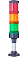 AUER SIGNAL ECO70-Q01 Signal Tower, Steady, Pulse/Steady, Green/Orange/Red, IP66, 24V, Eco-Modul 70 Series