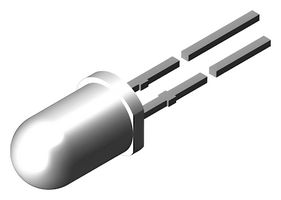 VISHAY TLHG5420 LED, Green, Through Hole, T-1 3/4 (5mm), 20 mA, 2.1 V, 570 nm