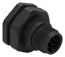 WURTH ELEKTRONIK 643210100408 Sensor Connector, WR-CIRC Series, M12, Male, 8 Positions, PCB Pin, Straight Panel Mount