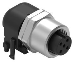 WURTH ELEKTRONIK 643280100305 Sensor Connector, WR-CIRC Series, M12, Female, 5 Positions, PCB Socket, Right Angle Panel Mount