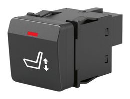 EAO 09-400005.11656 Rocker Switch, Momentary, SPST-NO, Illuminated, Panel Mount, Black, S09 Universal Series